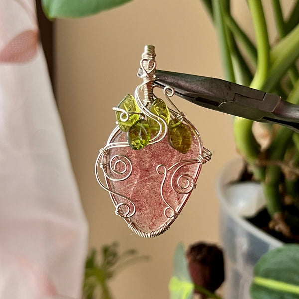 Strawberry Quartz Strawberry Pendant