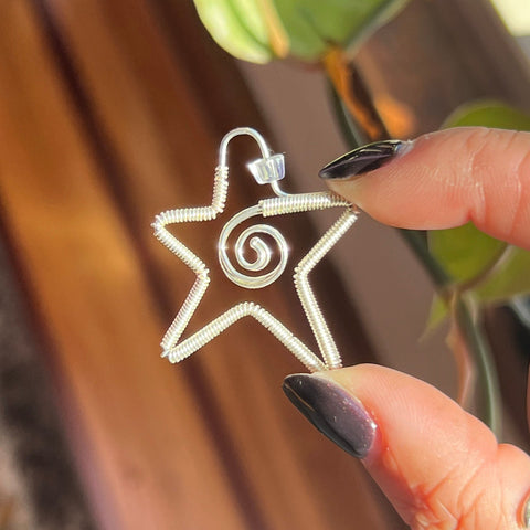 MINI Spiral Star Wire Earrings <3