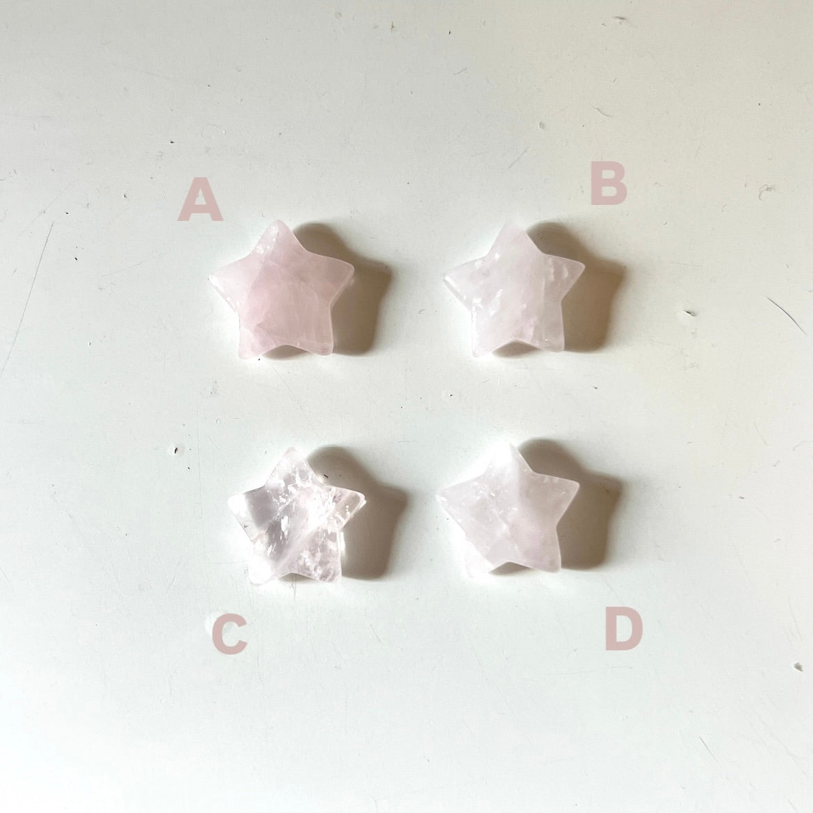 Rose Quartz Swirly Star