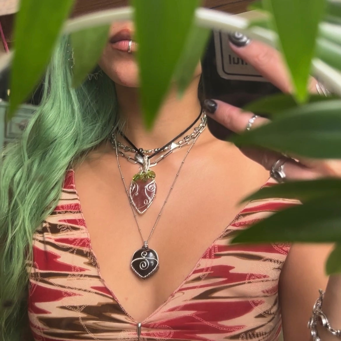 Strawberry Quartz Strawberry Pendant