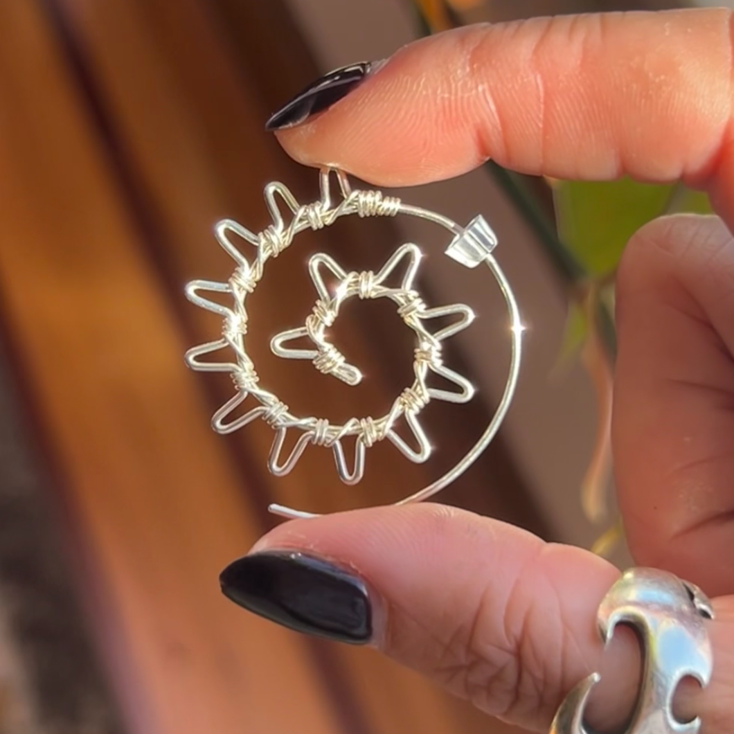 MINI Spiky Spiral Wire Earrings <3