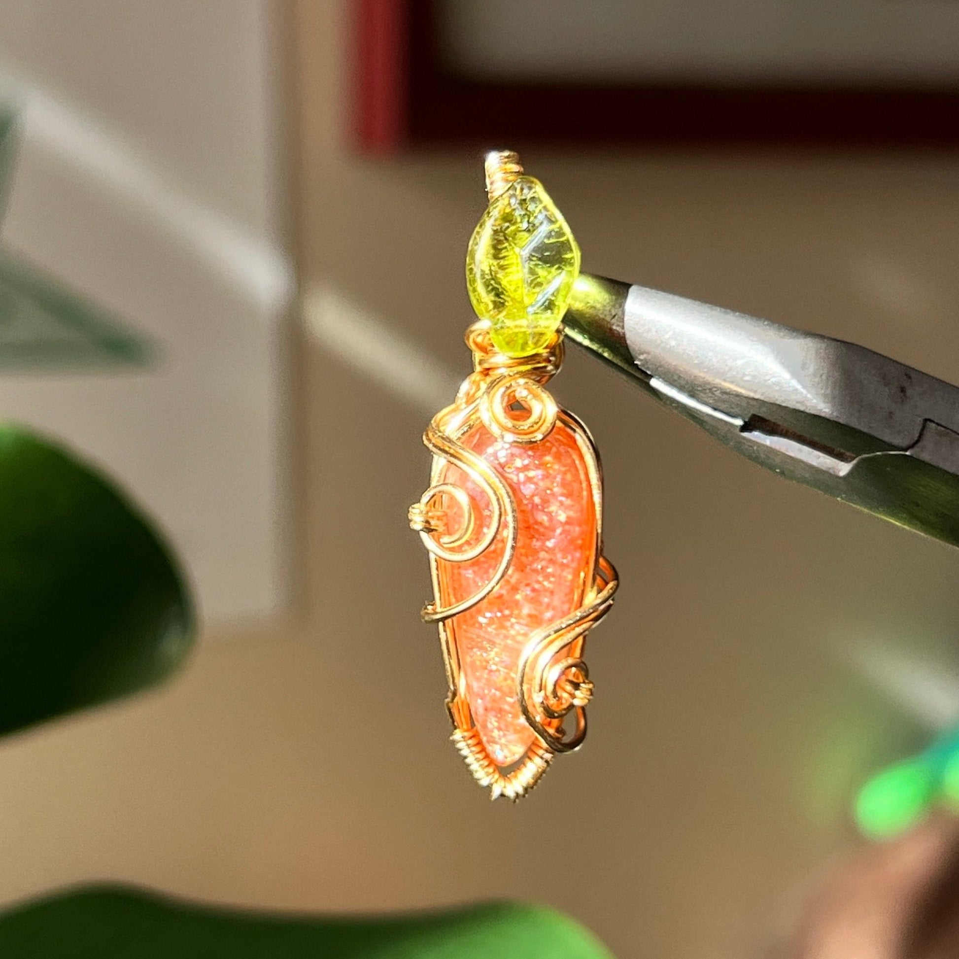 Sunstone Carrot Pendant