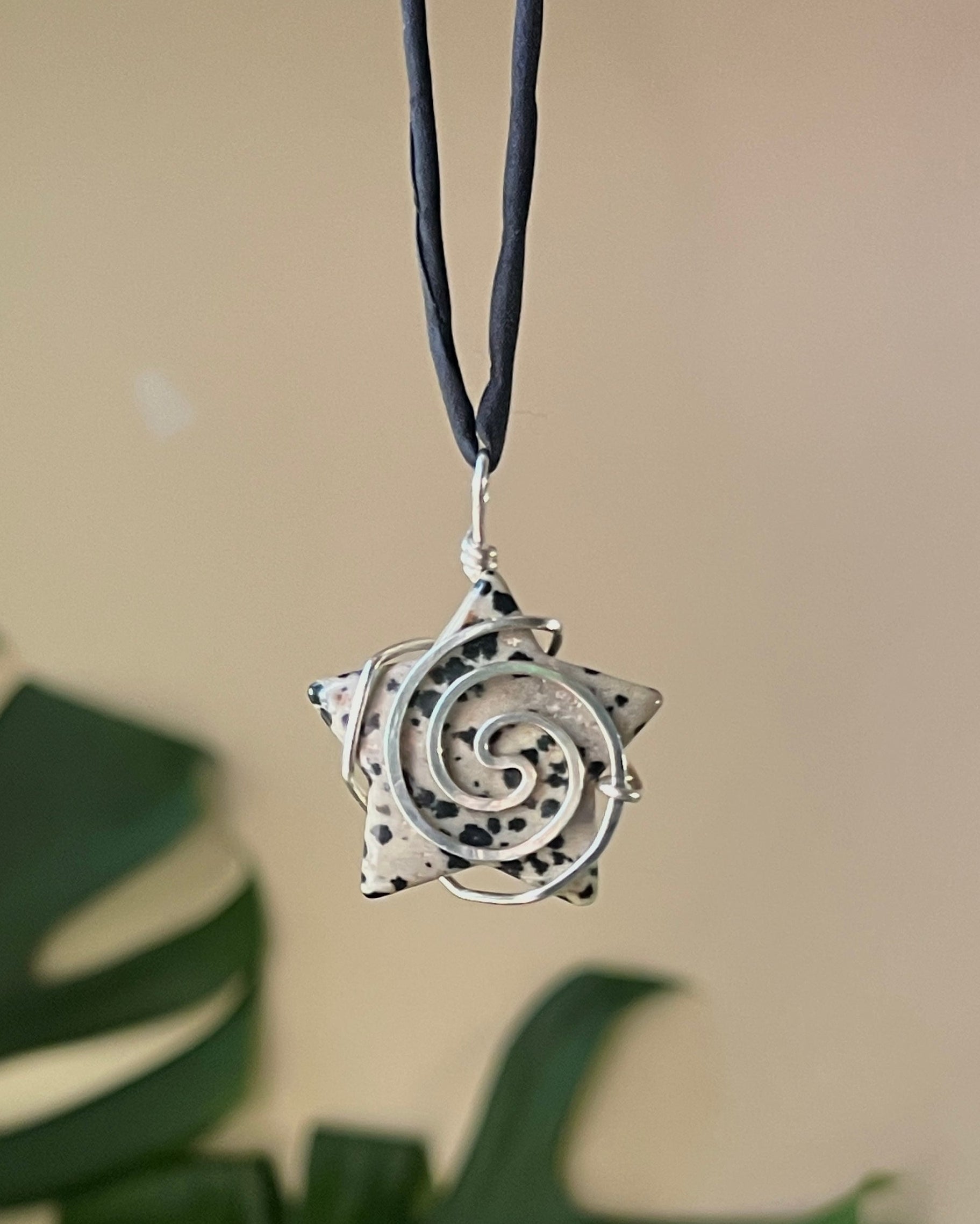 Dalmatian Jasper Swirly Star