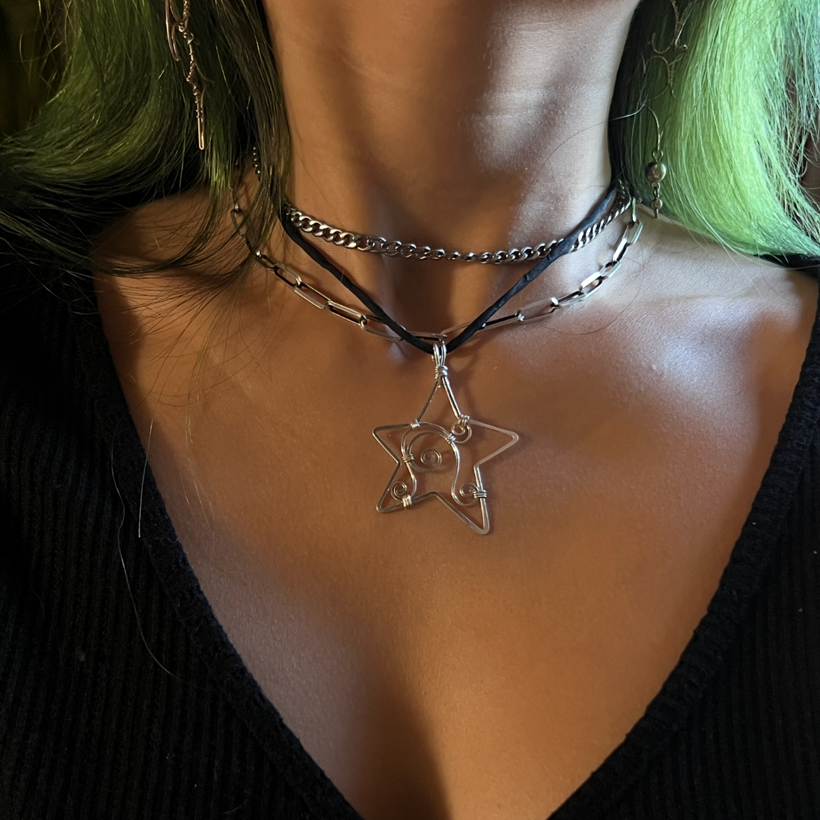 Starlight Wire Pendant (premade piece 2)