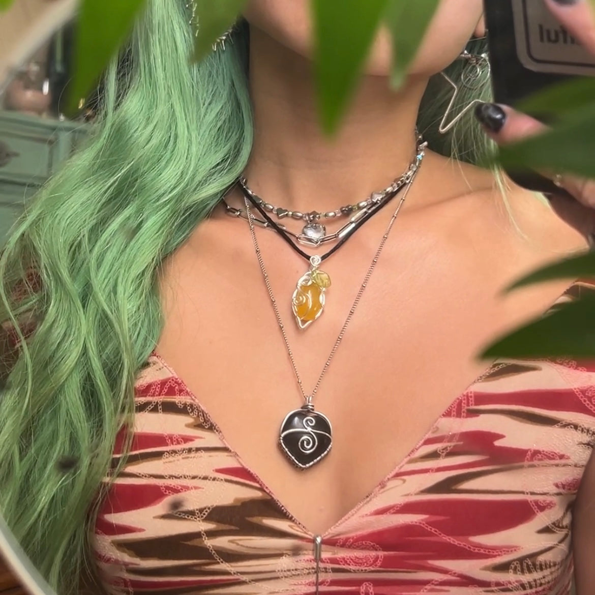 Yellow Carnelian Lemon Pendant