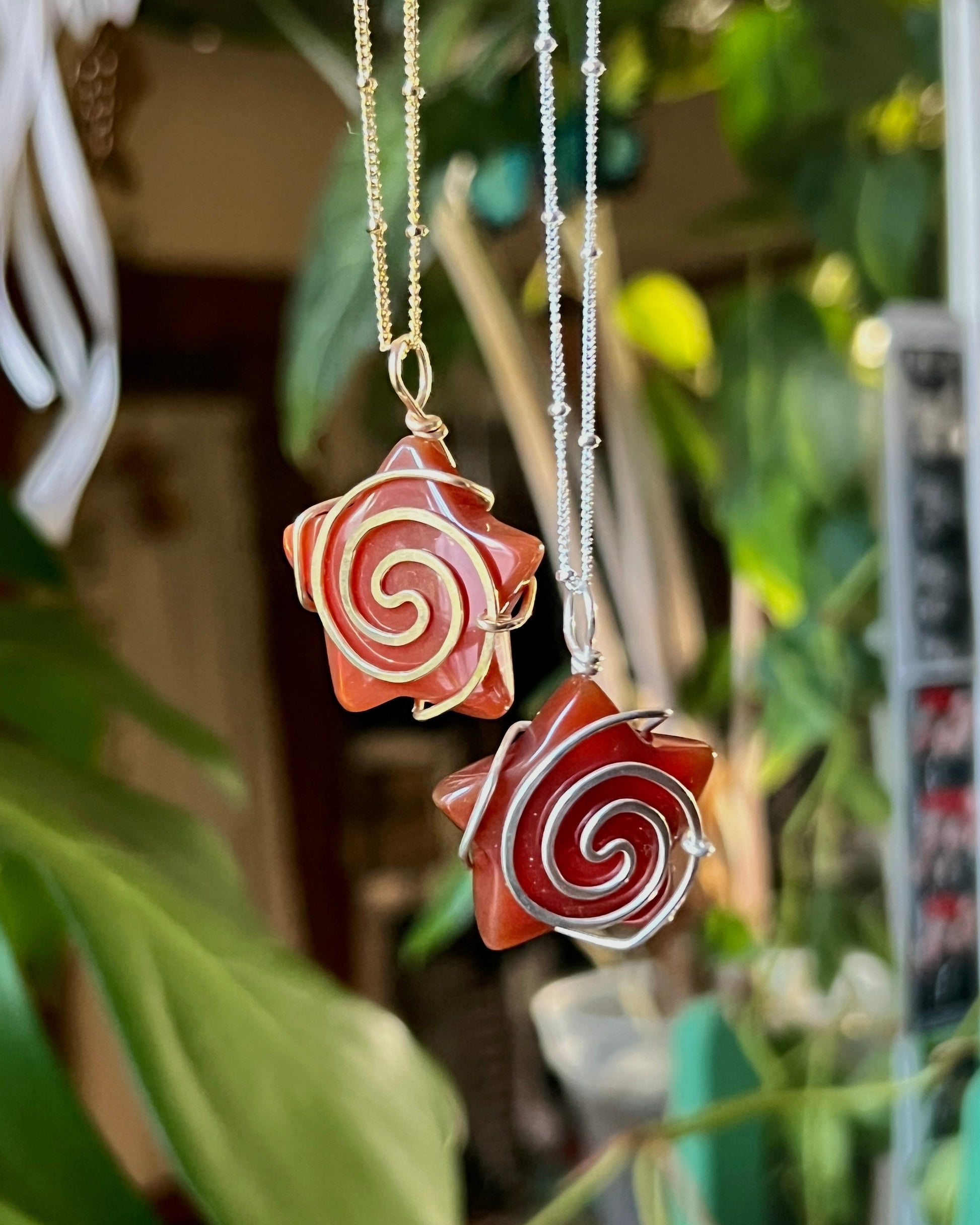 Carnelian Swirly Star