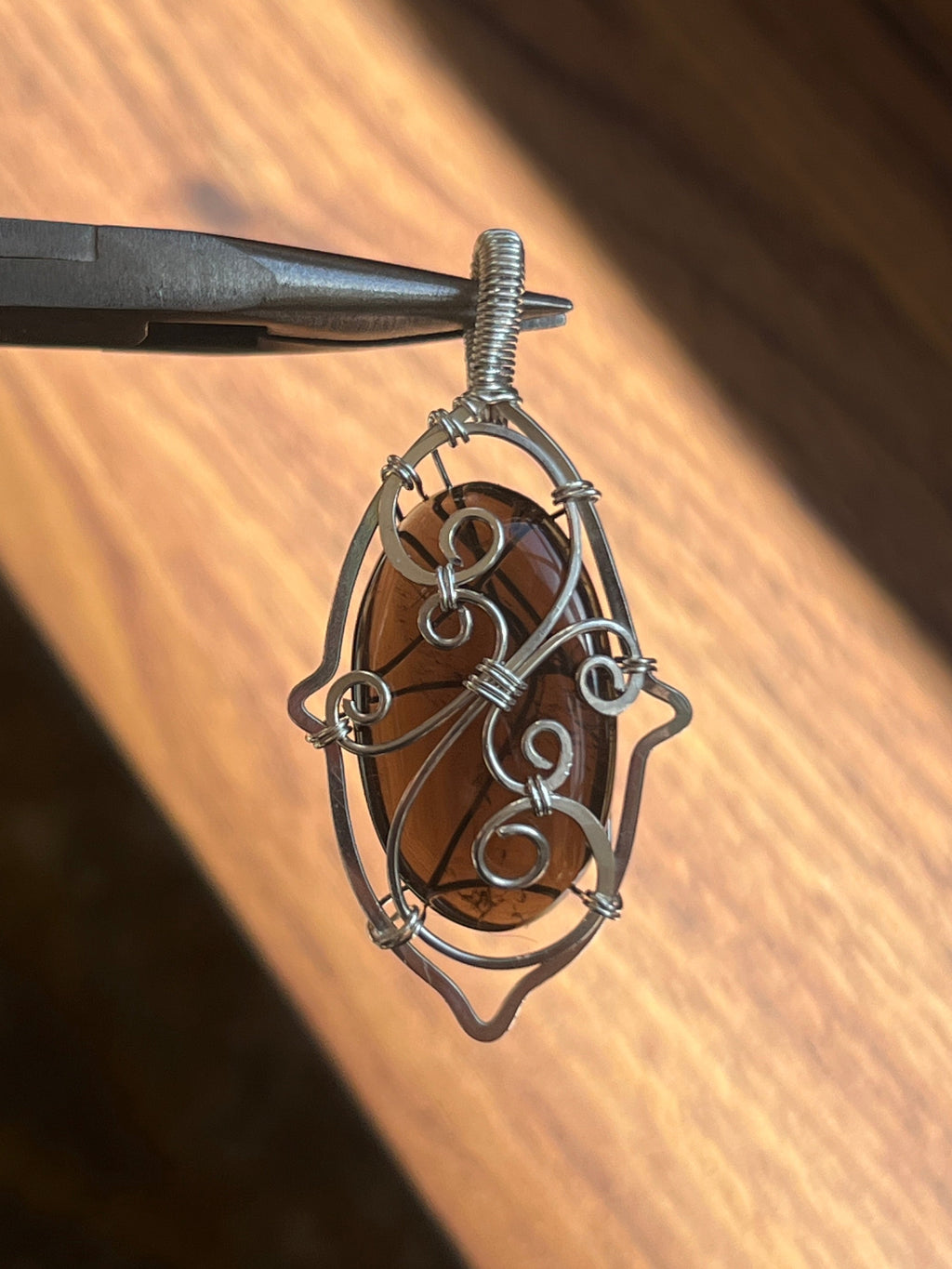 Floating Smokey Quartz Pendant
