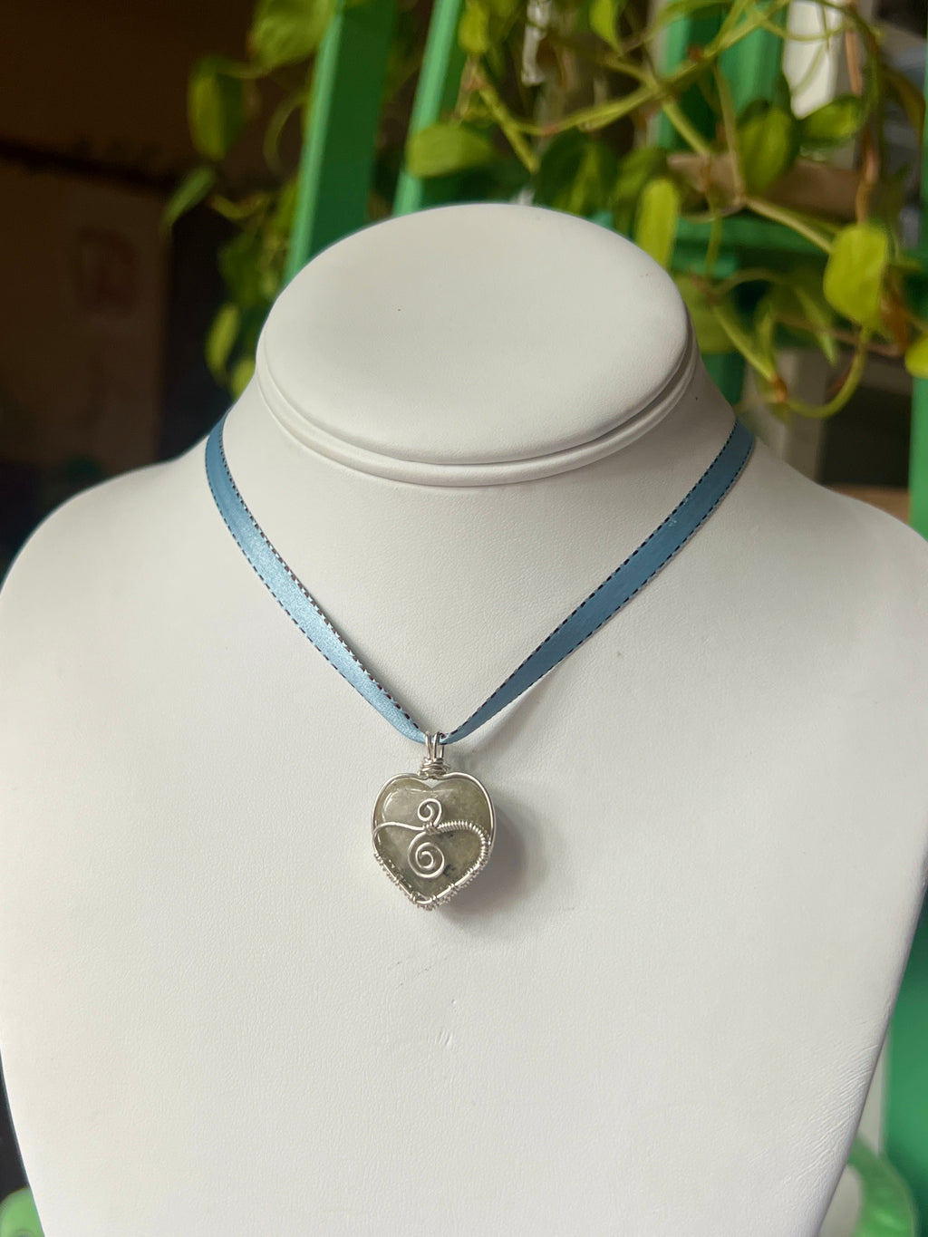 Labradorite Mini Love Wrap Ribbon Necklace