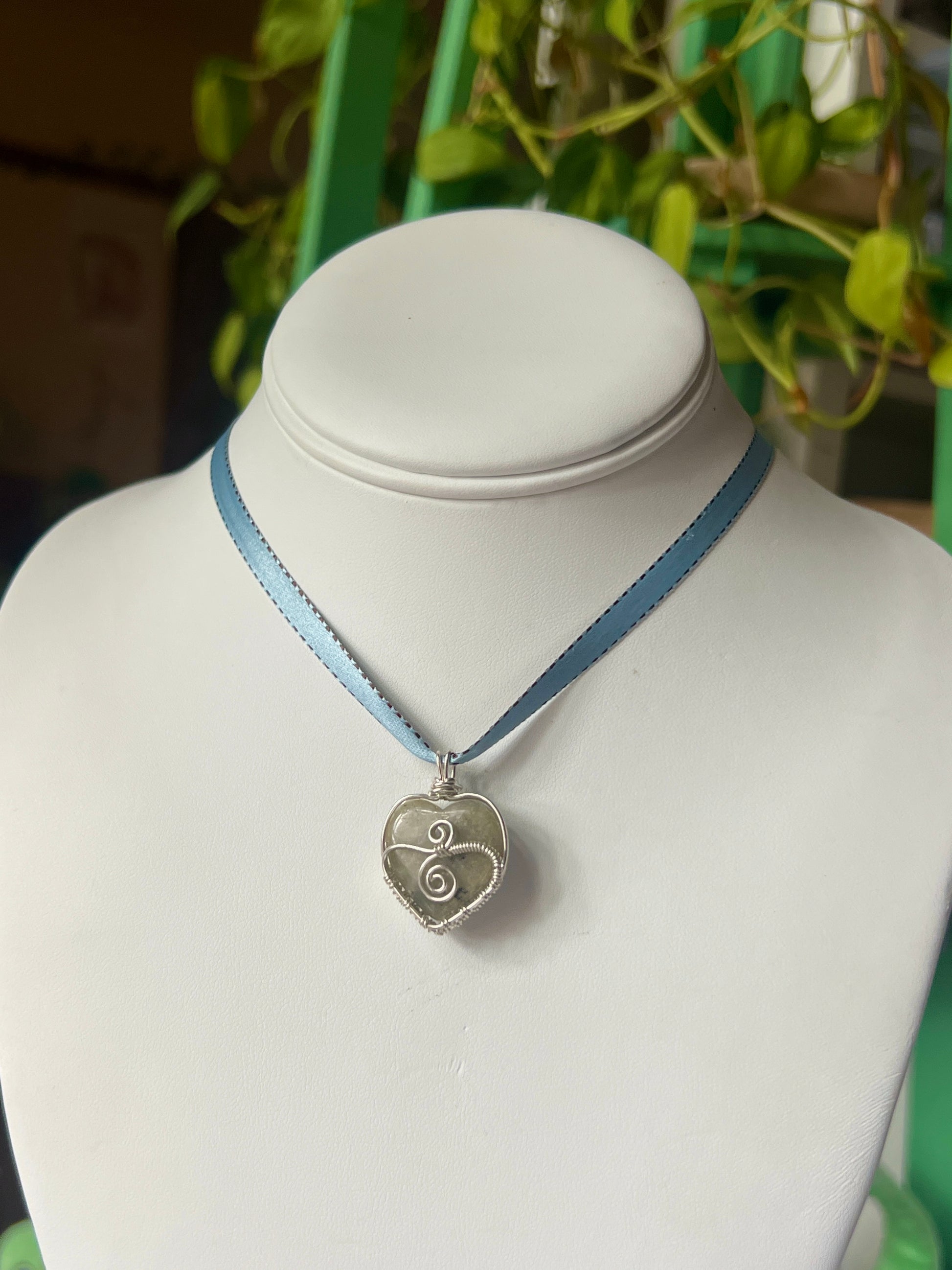 Labradorite Mini Love Wrap Ribbon Necklace