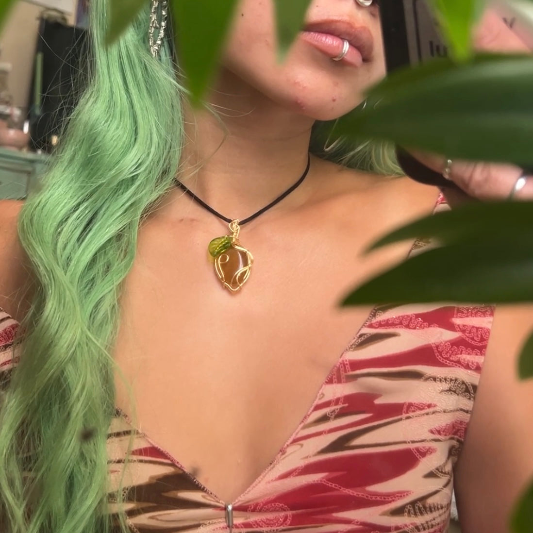 Yellow Carnelian Mango Pendant