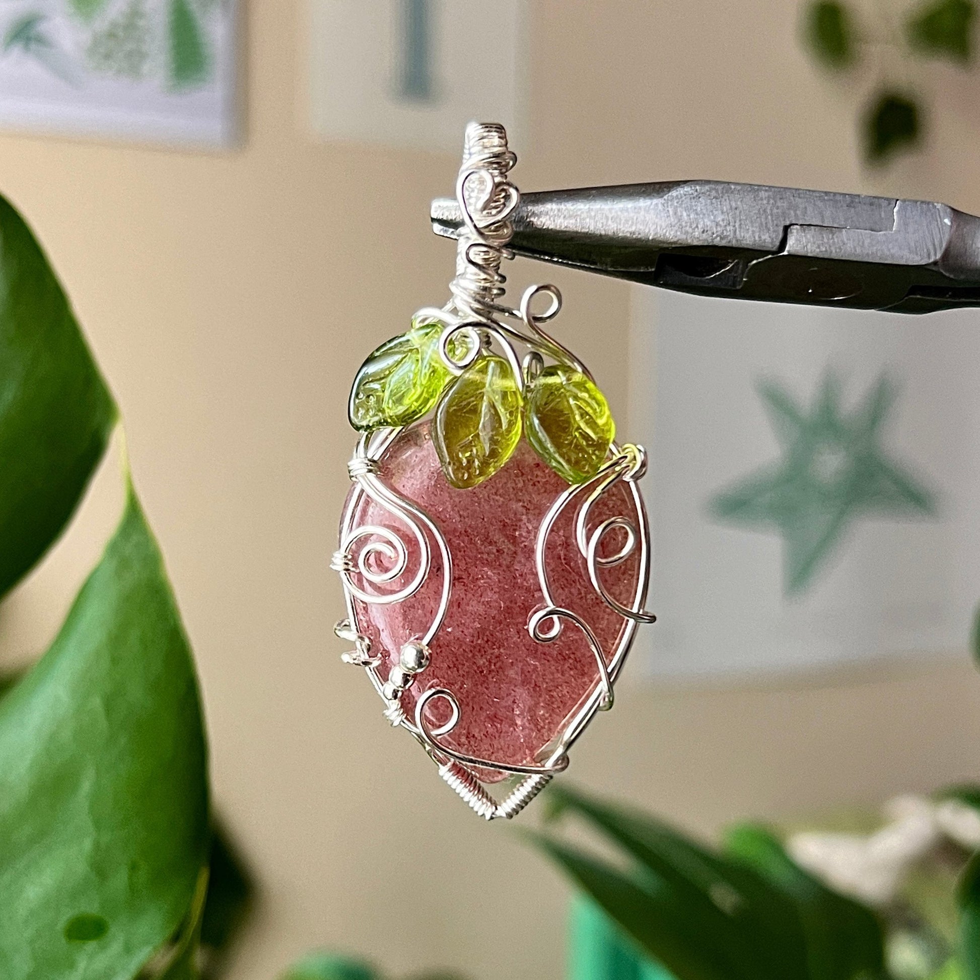 Strawberry Quartz Strawberry Pendant
