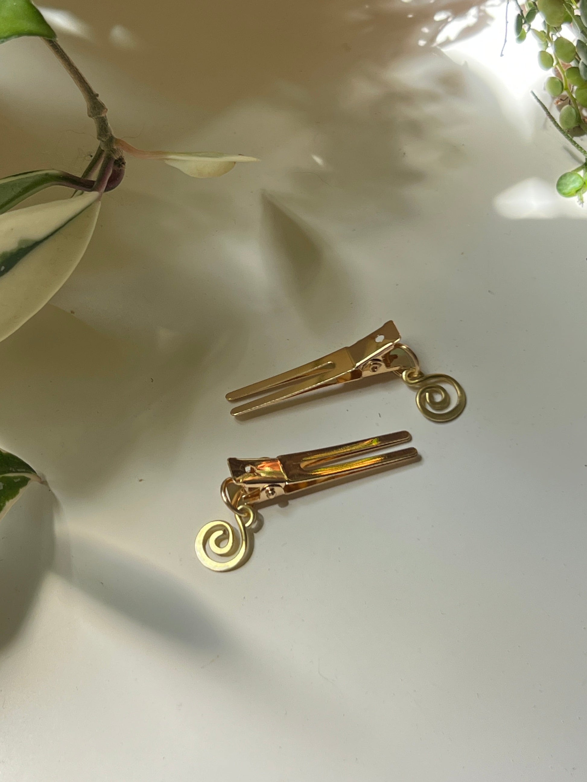 Hair Clip Set - Spirals (Gold)