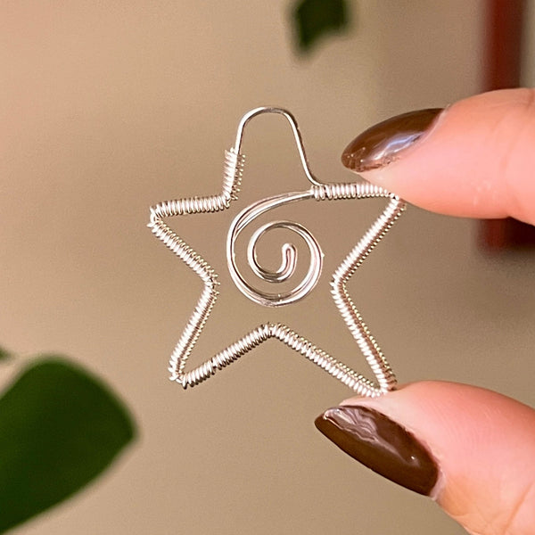 MINI Spiral Star Wire Earrings <3