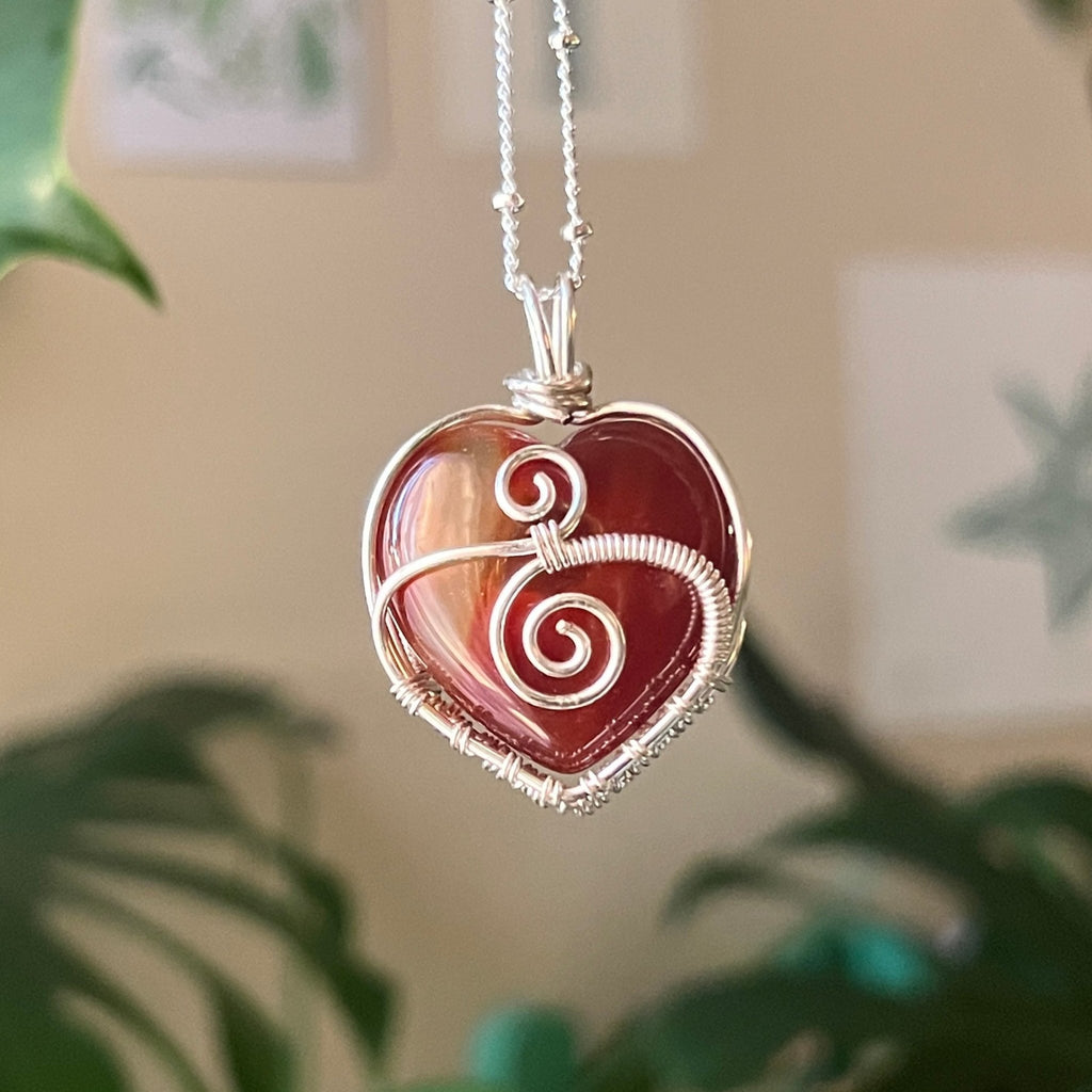 Carnelian Love Wrap #2 (in silver)