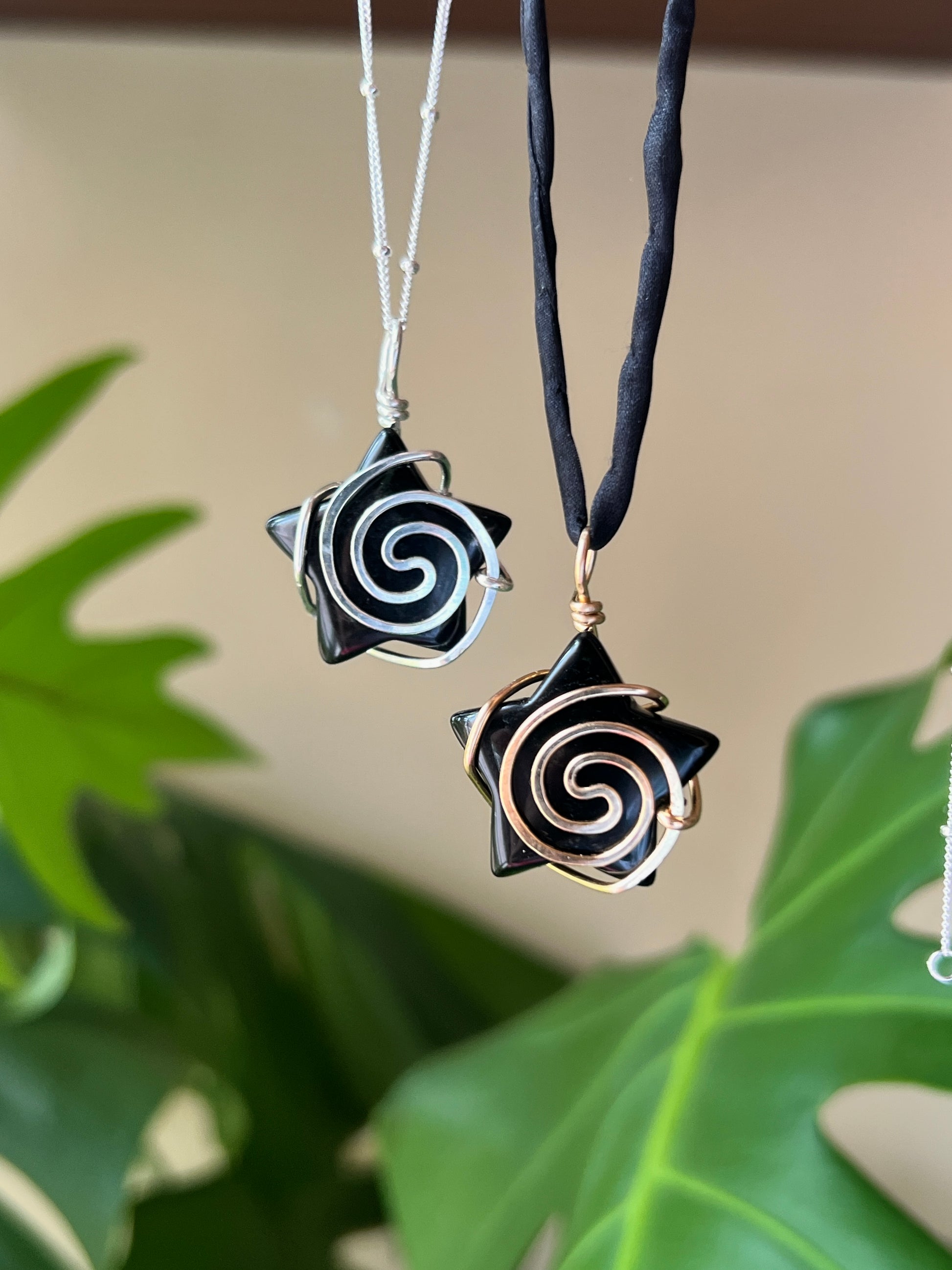 Obsidian Swirly Star