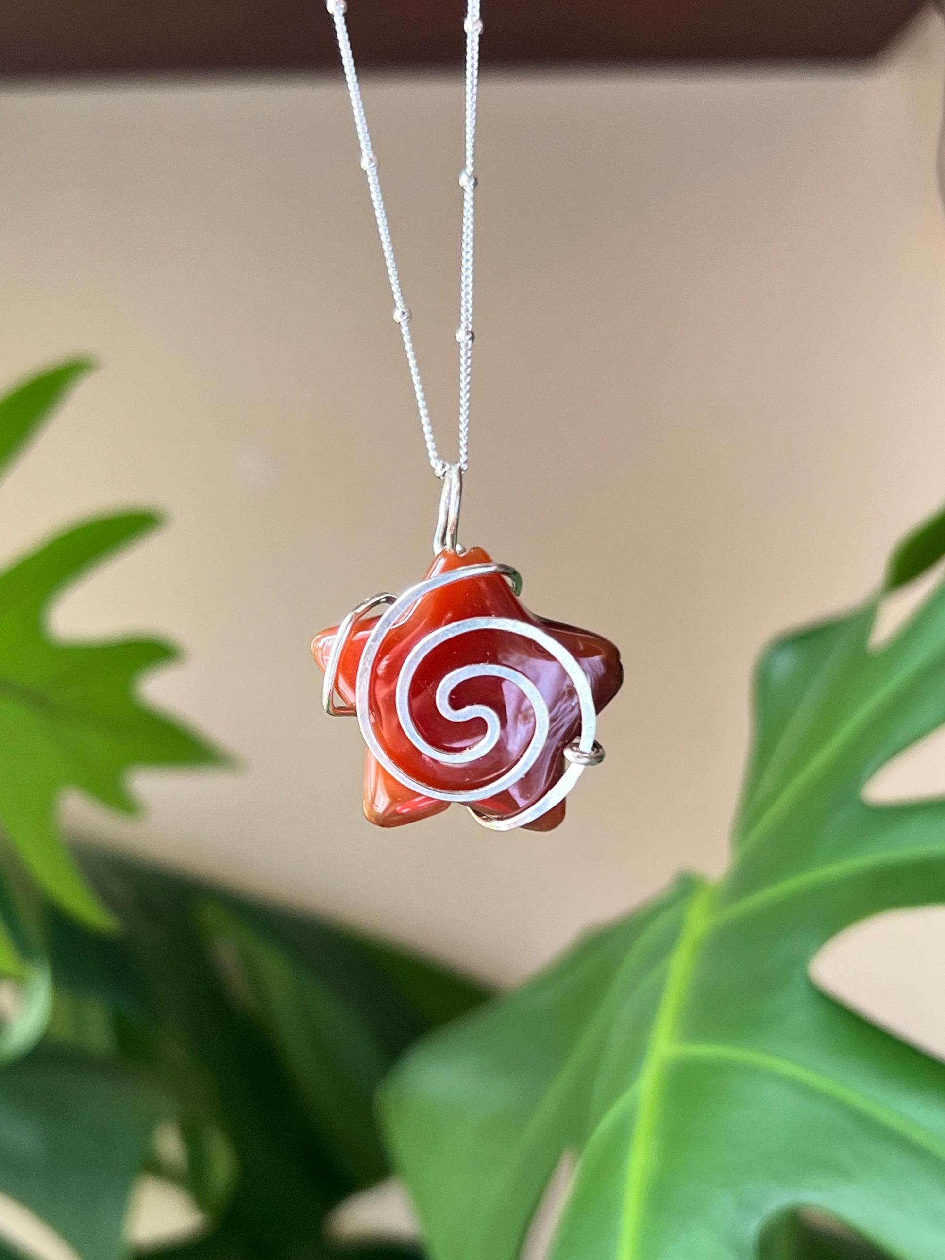Carnelian Swirly Star
