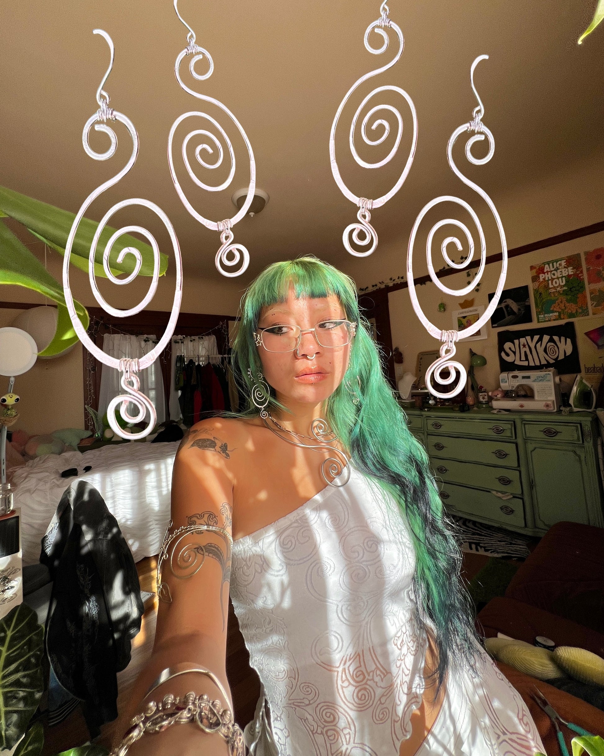 Spiral Orbit Wire Earrings <3