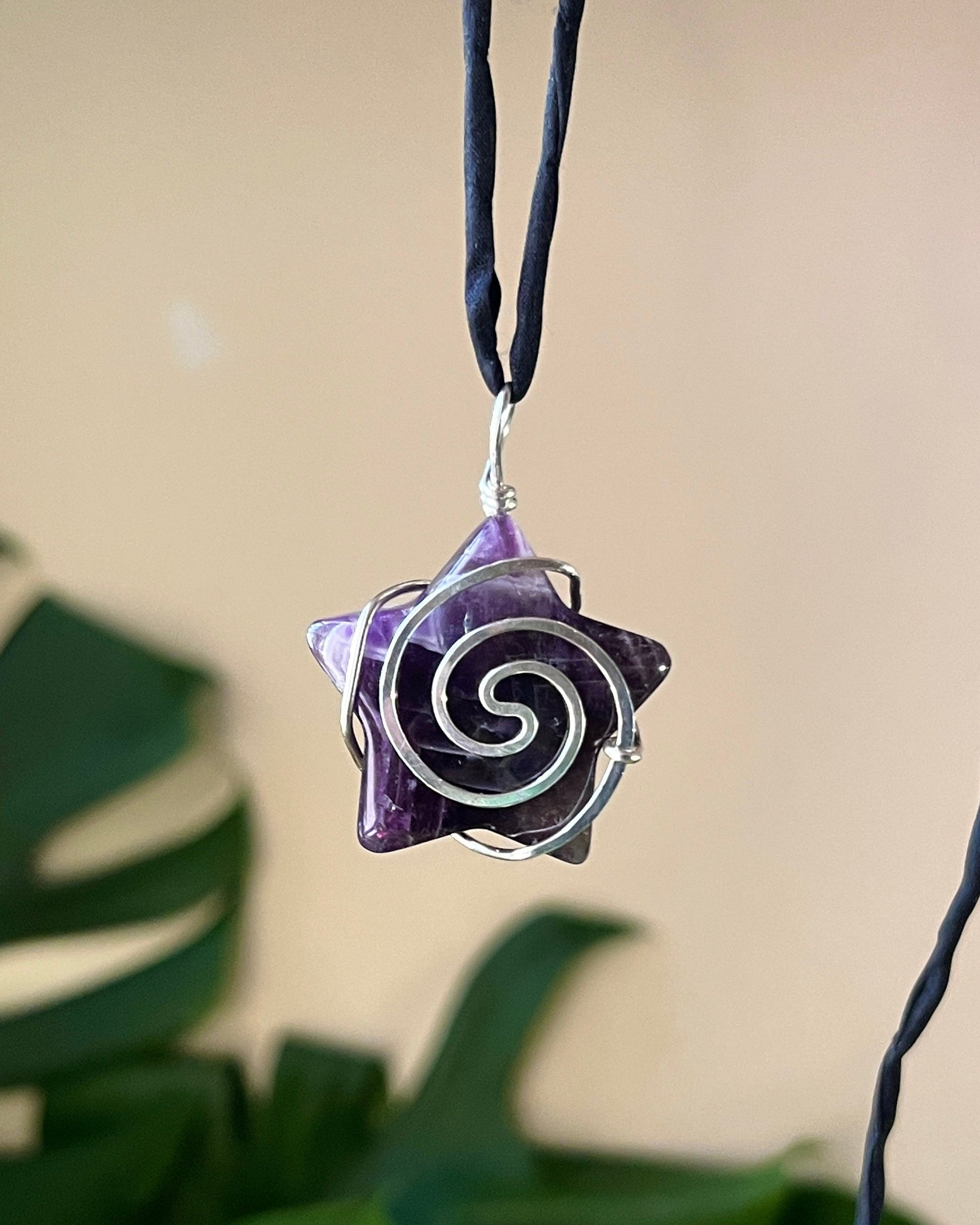 Amethyst Swirly Star