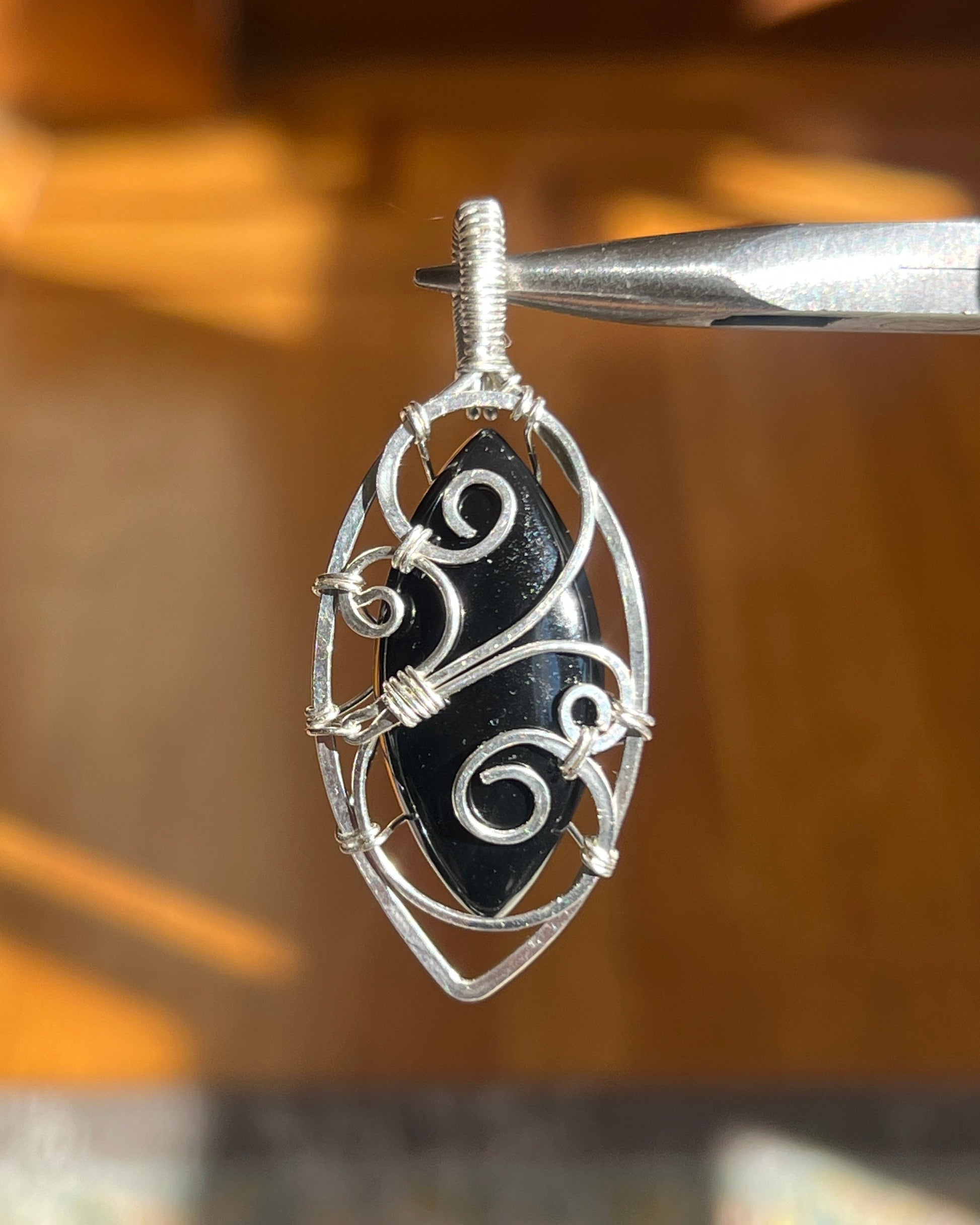 Floating Black Onyx Pendant