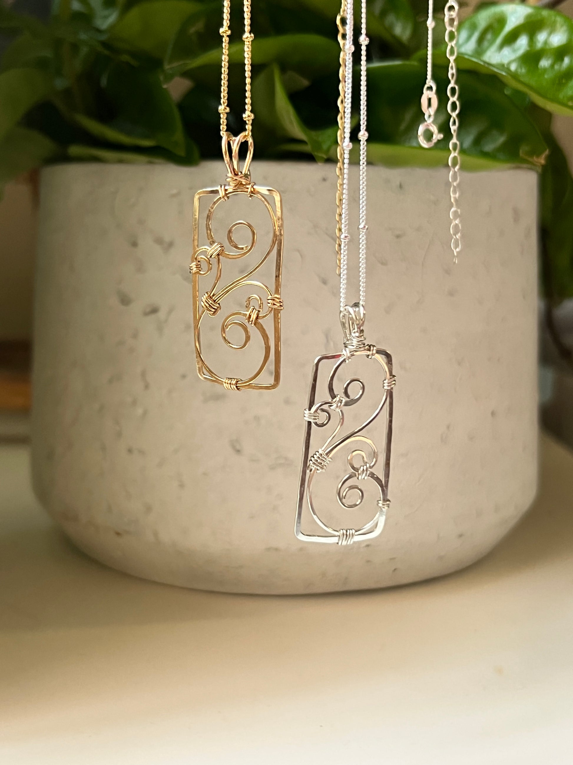 Whimsy Window Wire Pendant