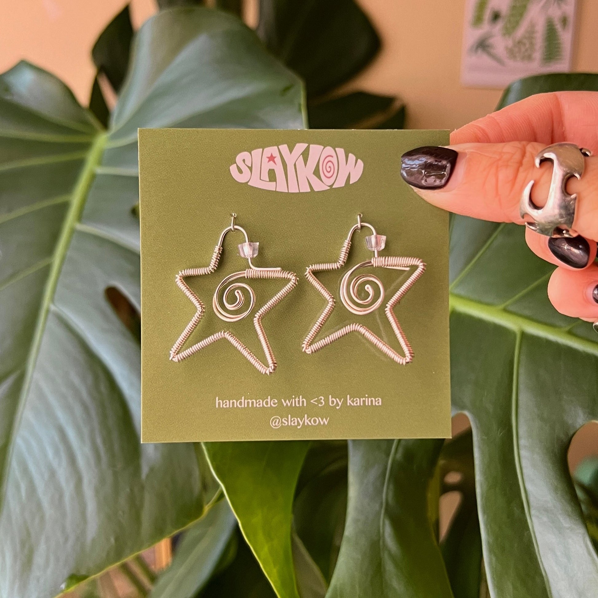 MINI Spiral Star Wire Earrings <3