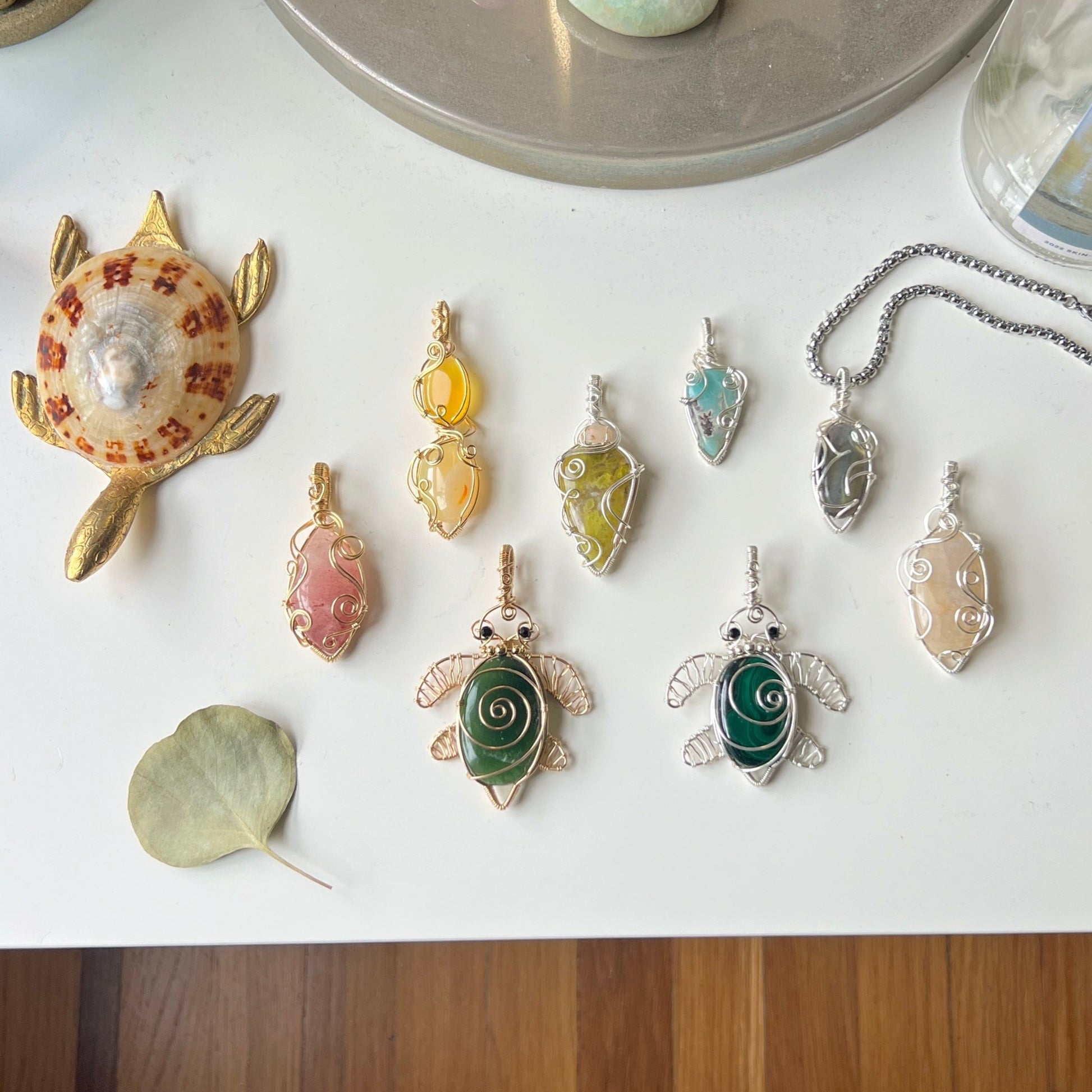 New Zealand Jade Turtle (14k GOLD FILLED)