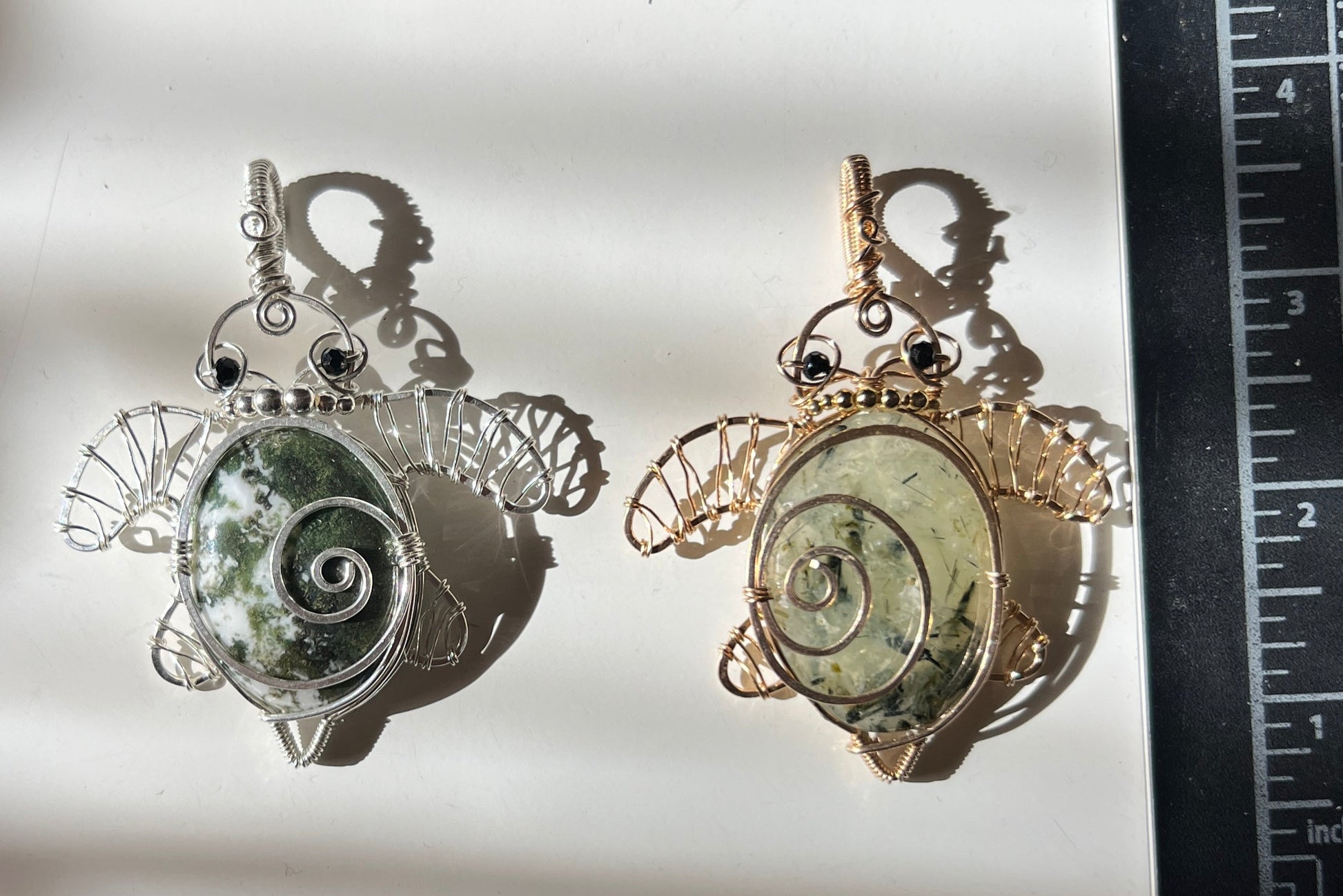 Prehnite Turtle (14k GOLD FILLED)