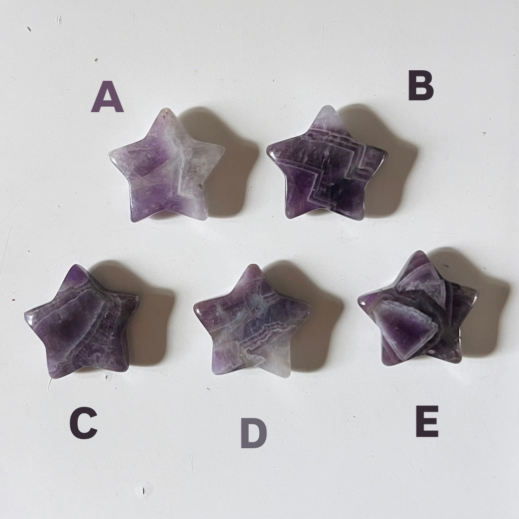 Amethyst Swirly Star