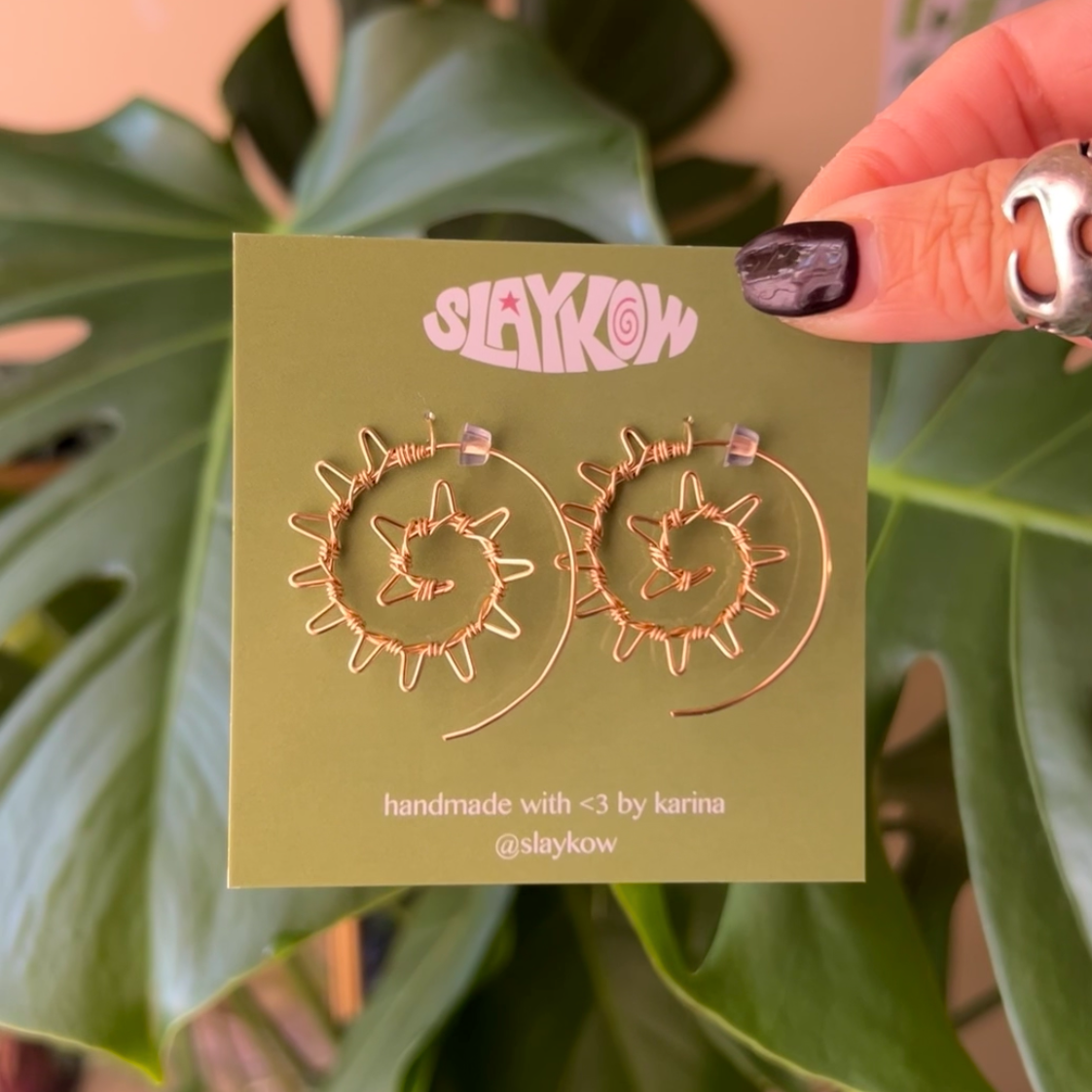 MINI Spiky Spiral Wire Earrings <3