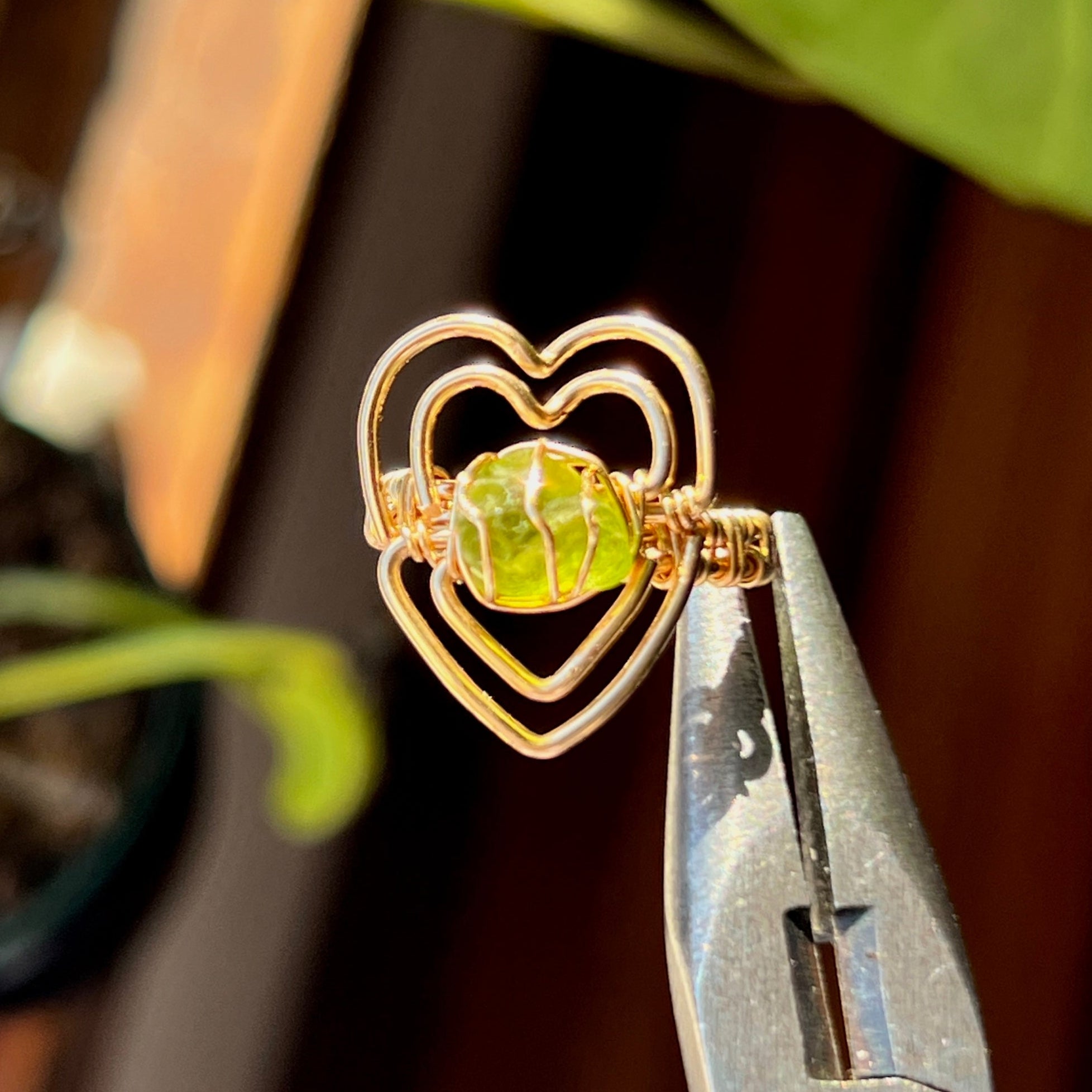 Customize: Heart Gemstone Rings