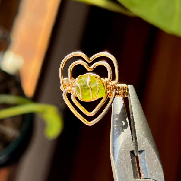 Customize: Heart Gemstone Rings