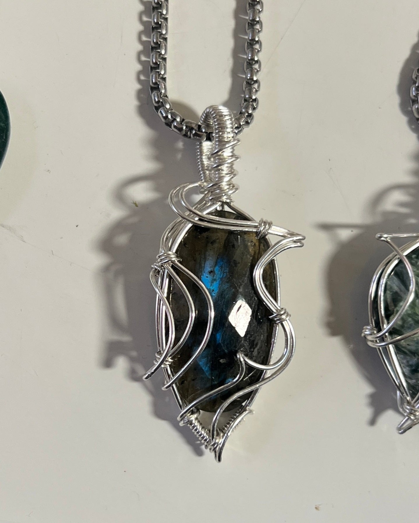 Spiky Labradorite Pendant (STERLING SILVER)