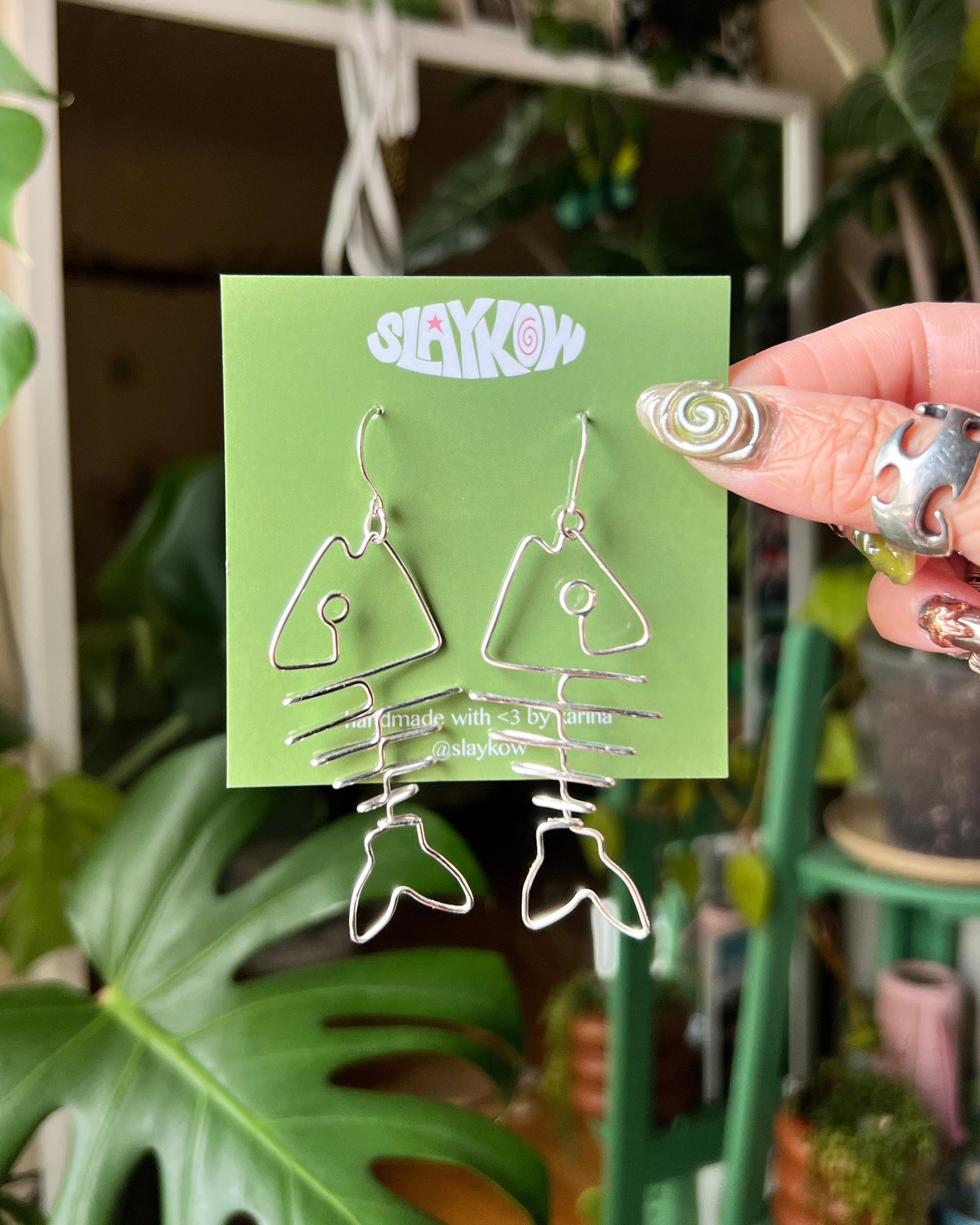 Fishbone Wire Earrings <3