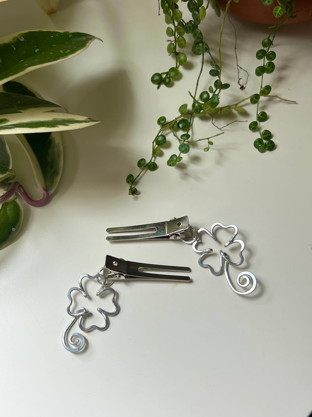 Hair Clip Set - Clover