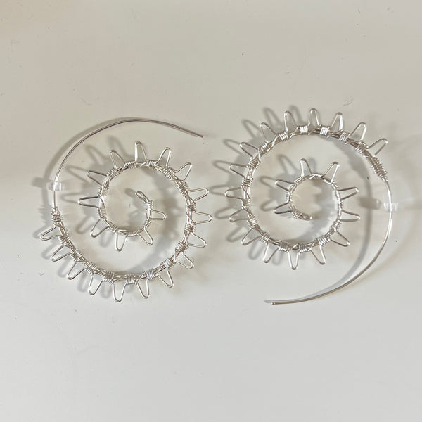 Spiky Spiral Wire Earrings <3