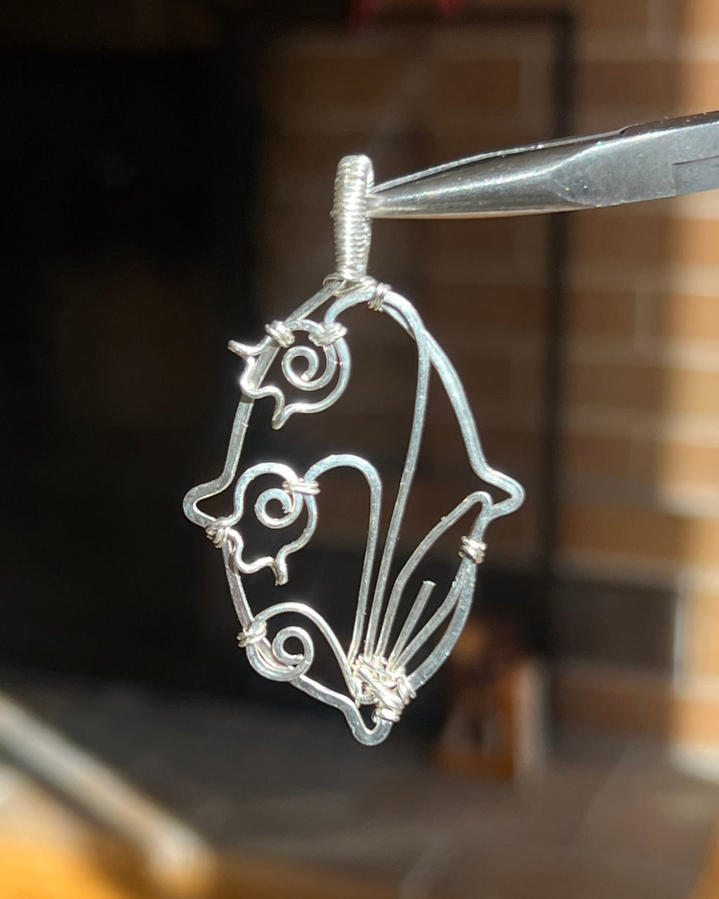 Lily of the Valley Wire Pendant