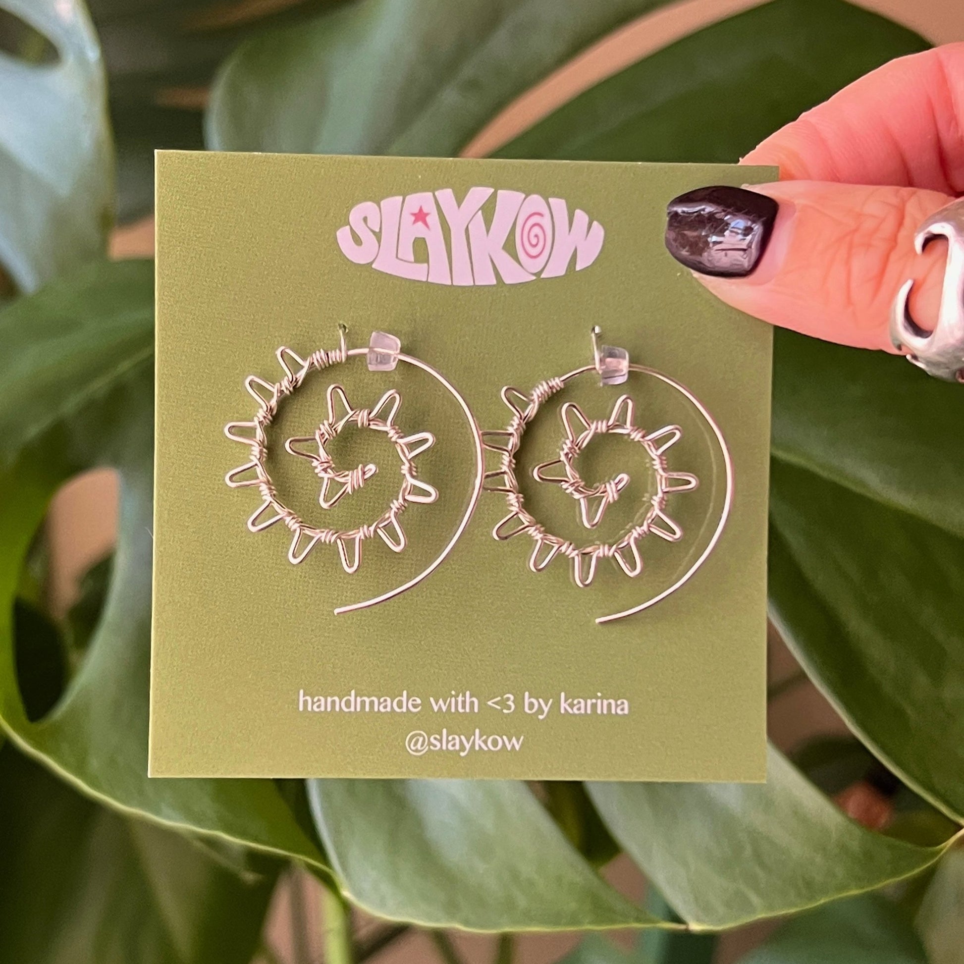 MINI Spiky Spiral Wire Earrings <3