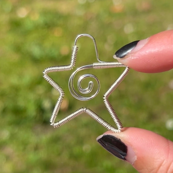 MINI Spiral Star Wire Earrings <3