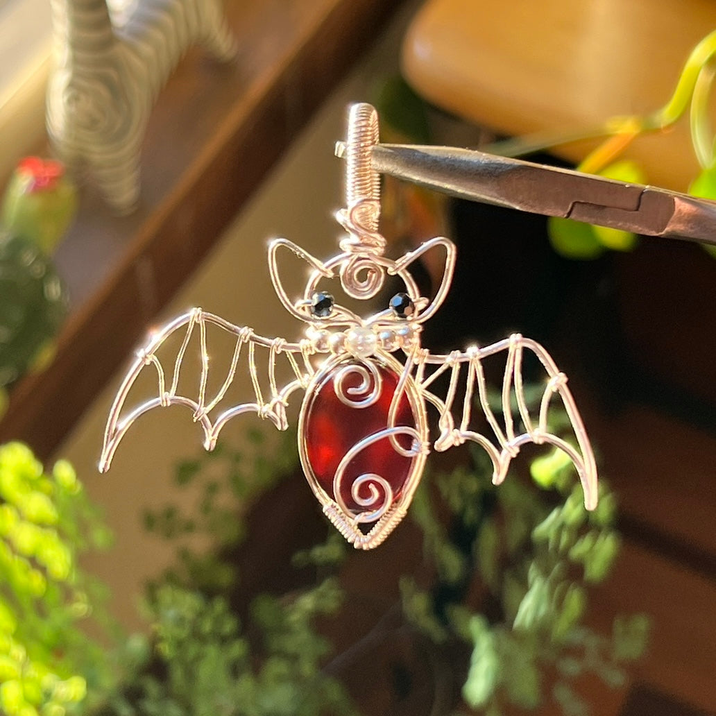 Onyx Bat (Removable Pendant) Velvet Choker Necklace