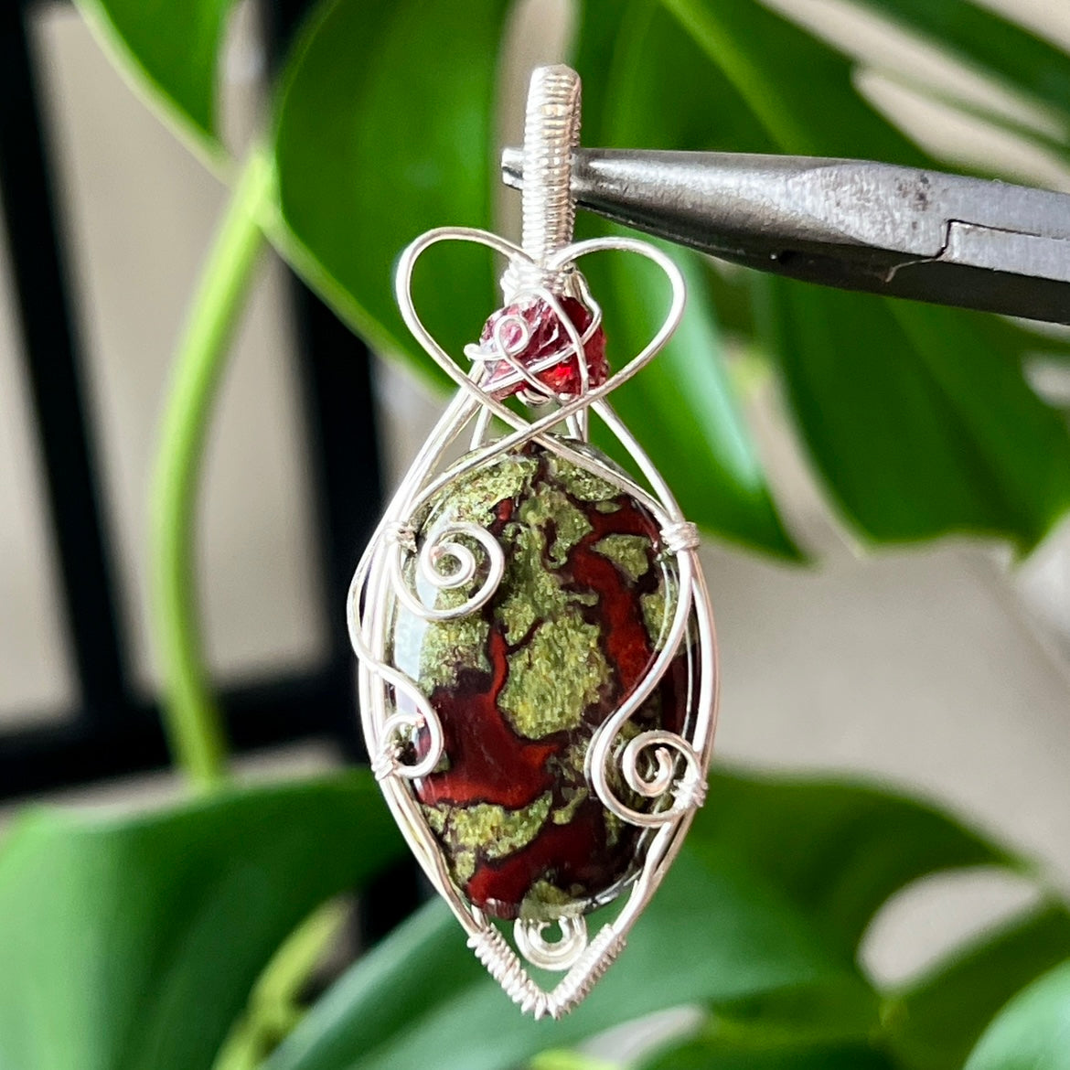 Dragon’s Blood Jasper & Garnet Necklace
