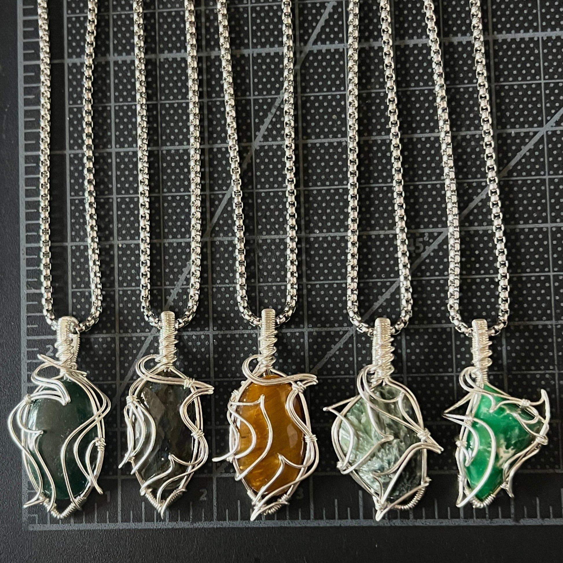 Spiky Tiger’s Eye Pendant (STERLING SILVER)