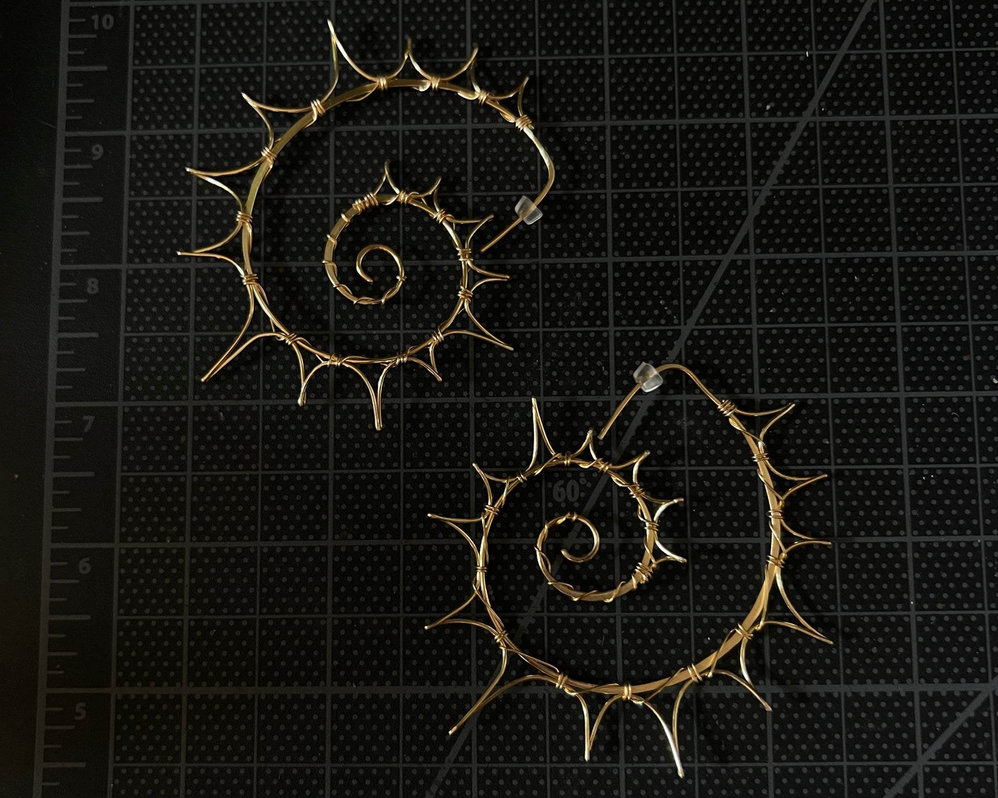 Spiky Nautilus Hoops