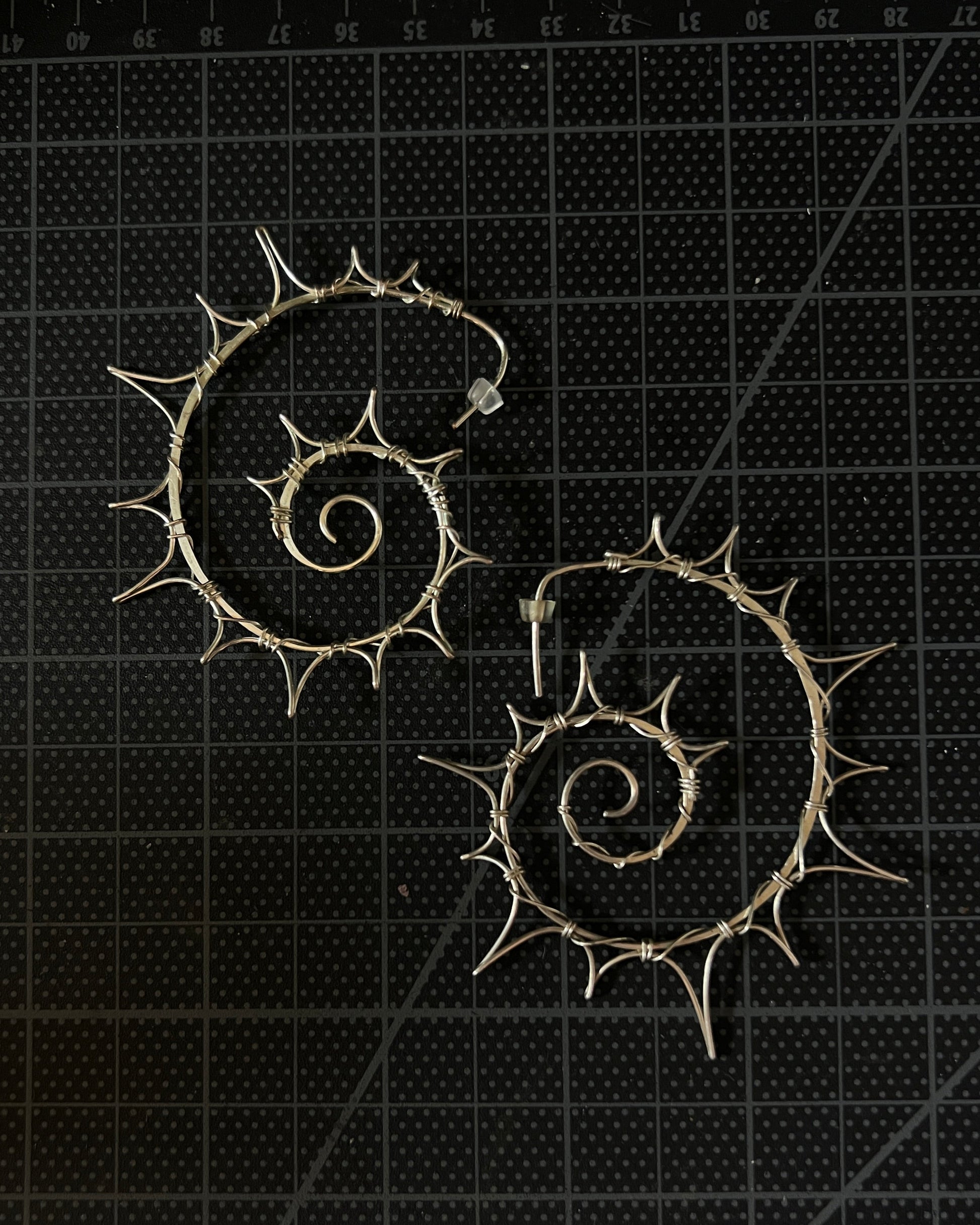 Spiky Nautilus Hoops