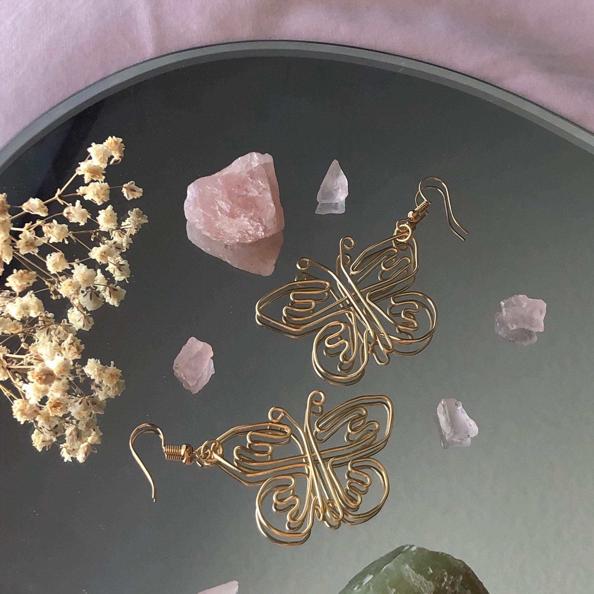 Butterfly Wire Earrings <3