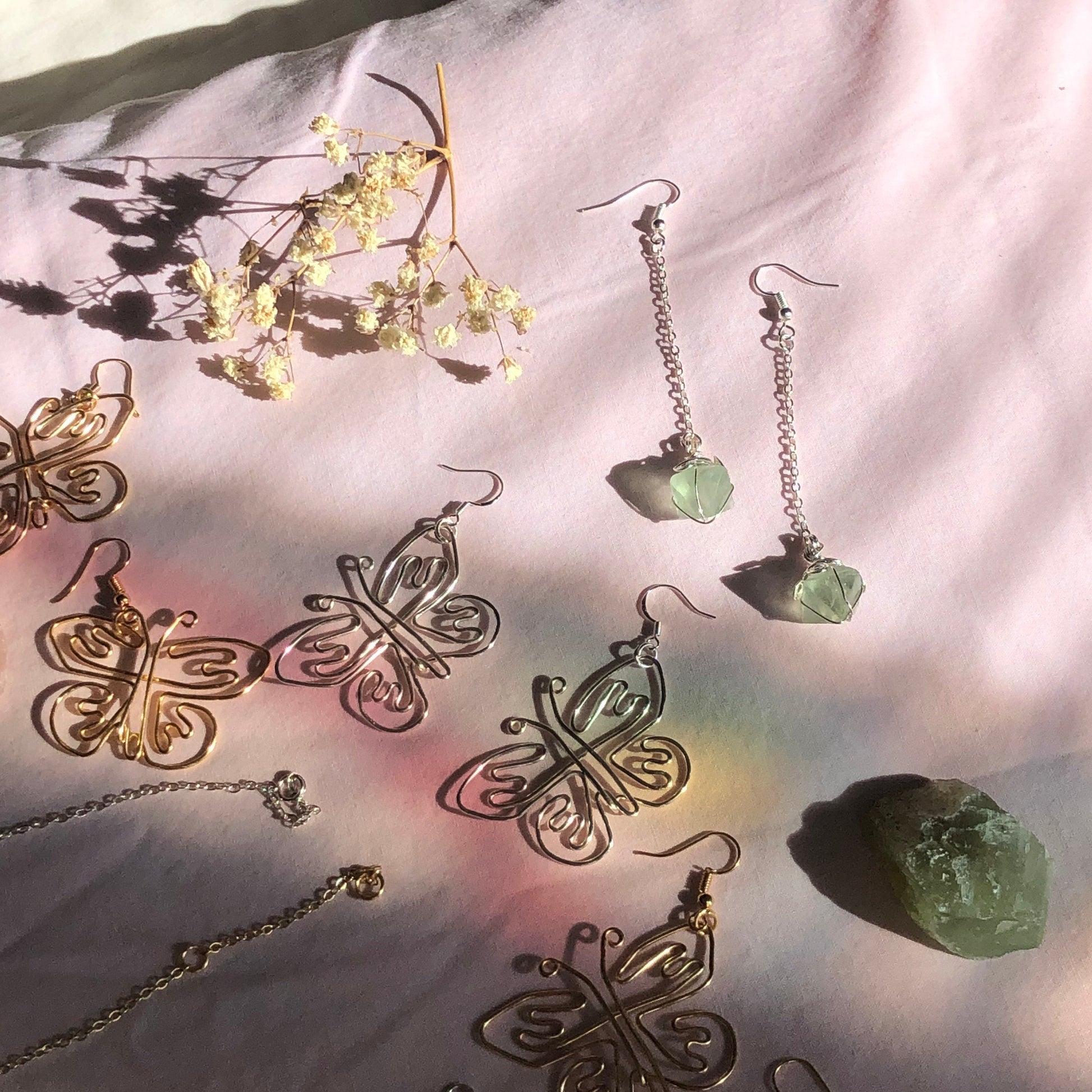 Butterfly Wire Earrings <3