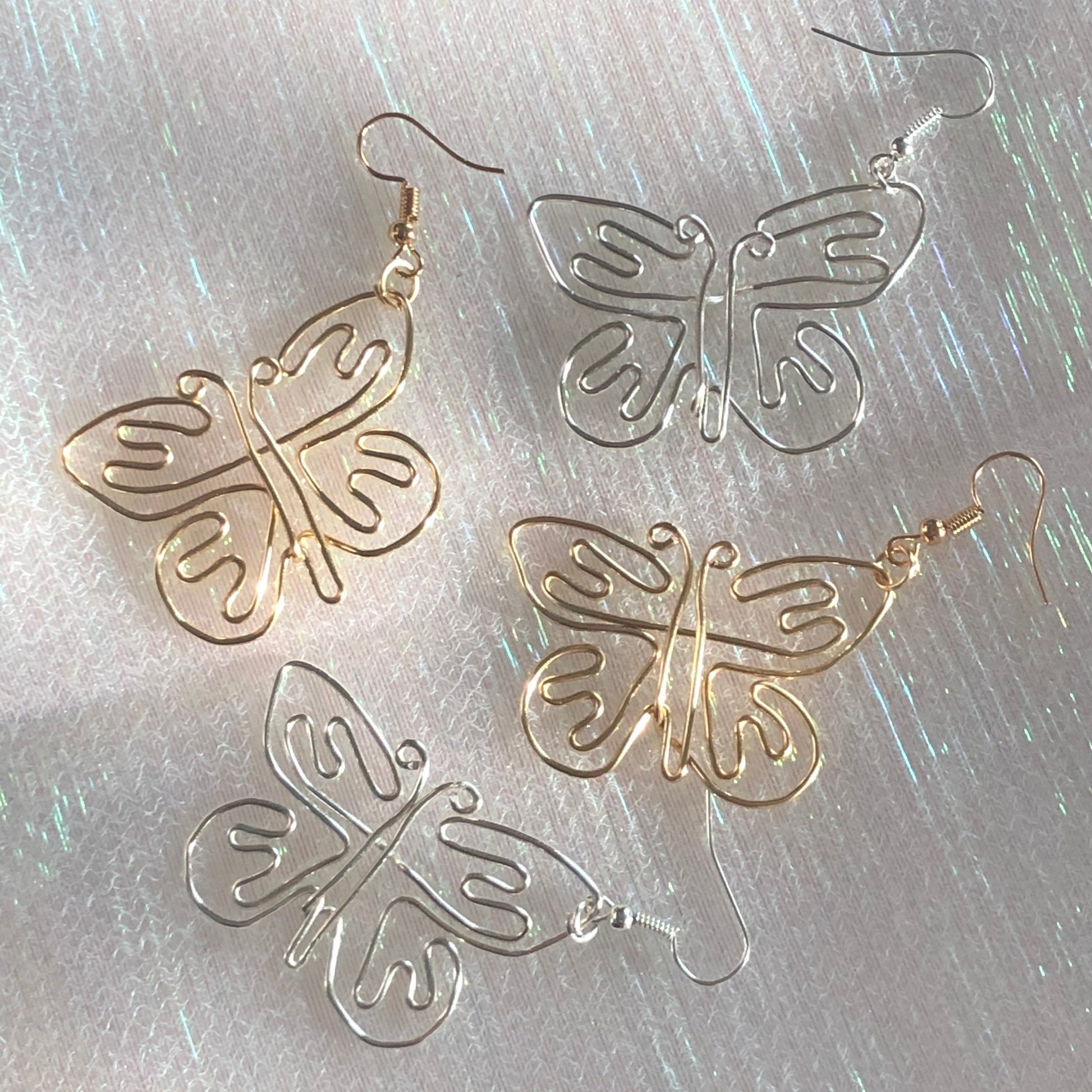 Butterfly Wire Earrings <3