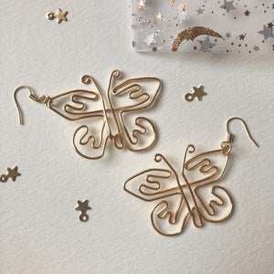 Butterfly Wire Earrings <3