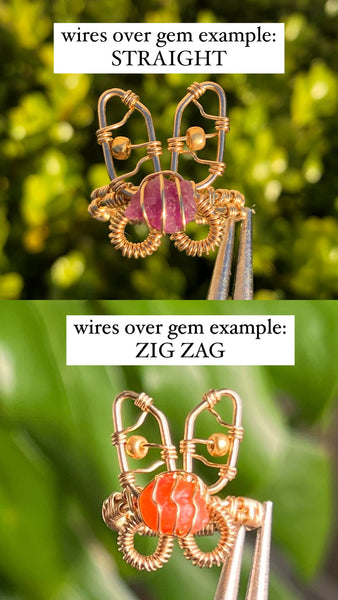 Customize: Butterfly Gemstone Rings