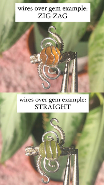 Customize: Swirly Gemstone Rings